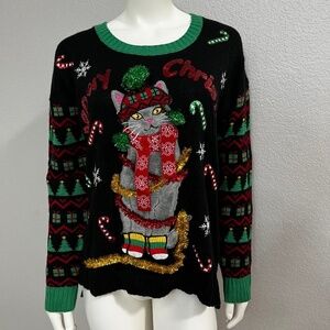 Ugly Christmas Cat Sweater